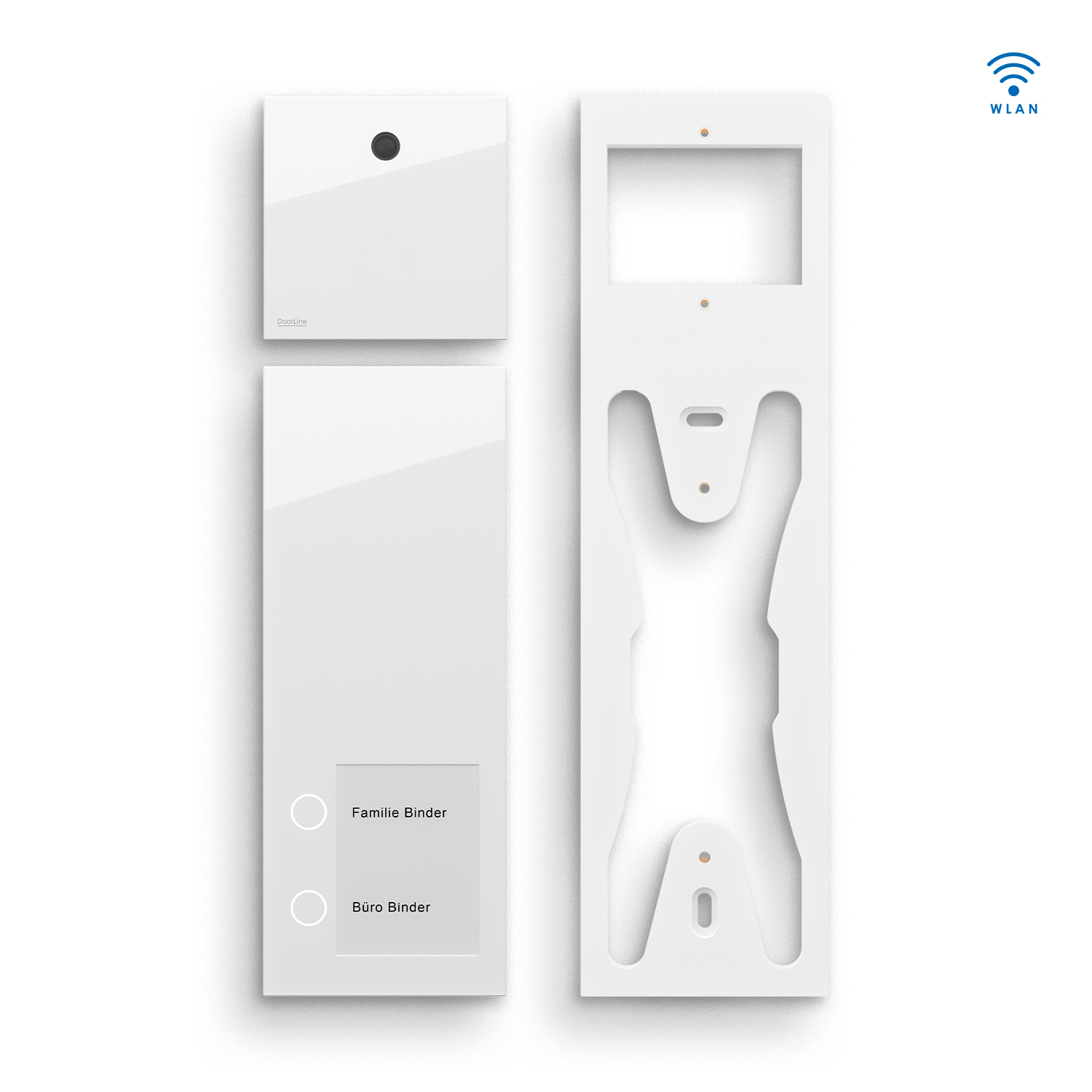 DoorLine Slim und Cam Set Türsprechanlage in Weiß Front