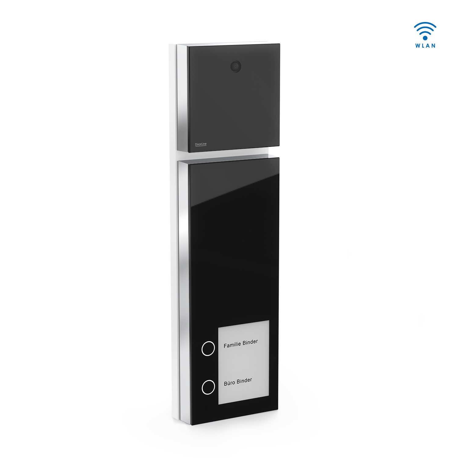 DoorLine Slim und Cam Set Türsprechanlage in Schwarz Seitenansicht