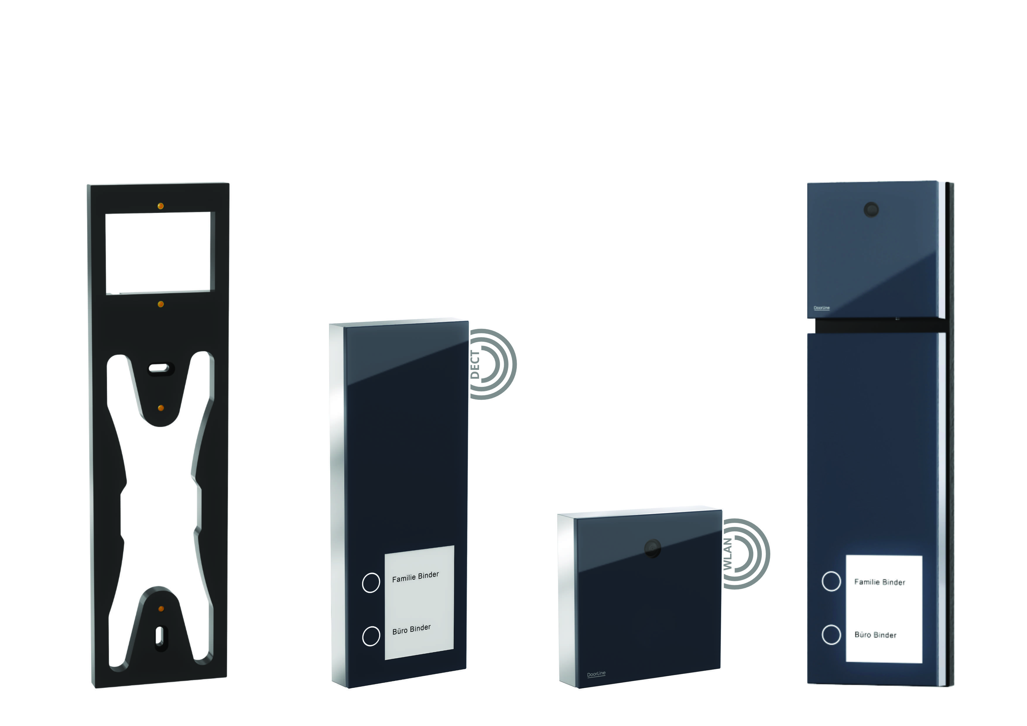 DoorLine Funk Türsprechanlage Slim DECT m. Kamera|FRITZ!Box|Sprach/Bildübertragung auf Telefon/Smartphone