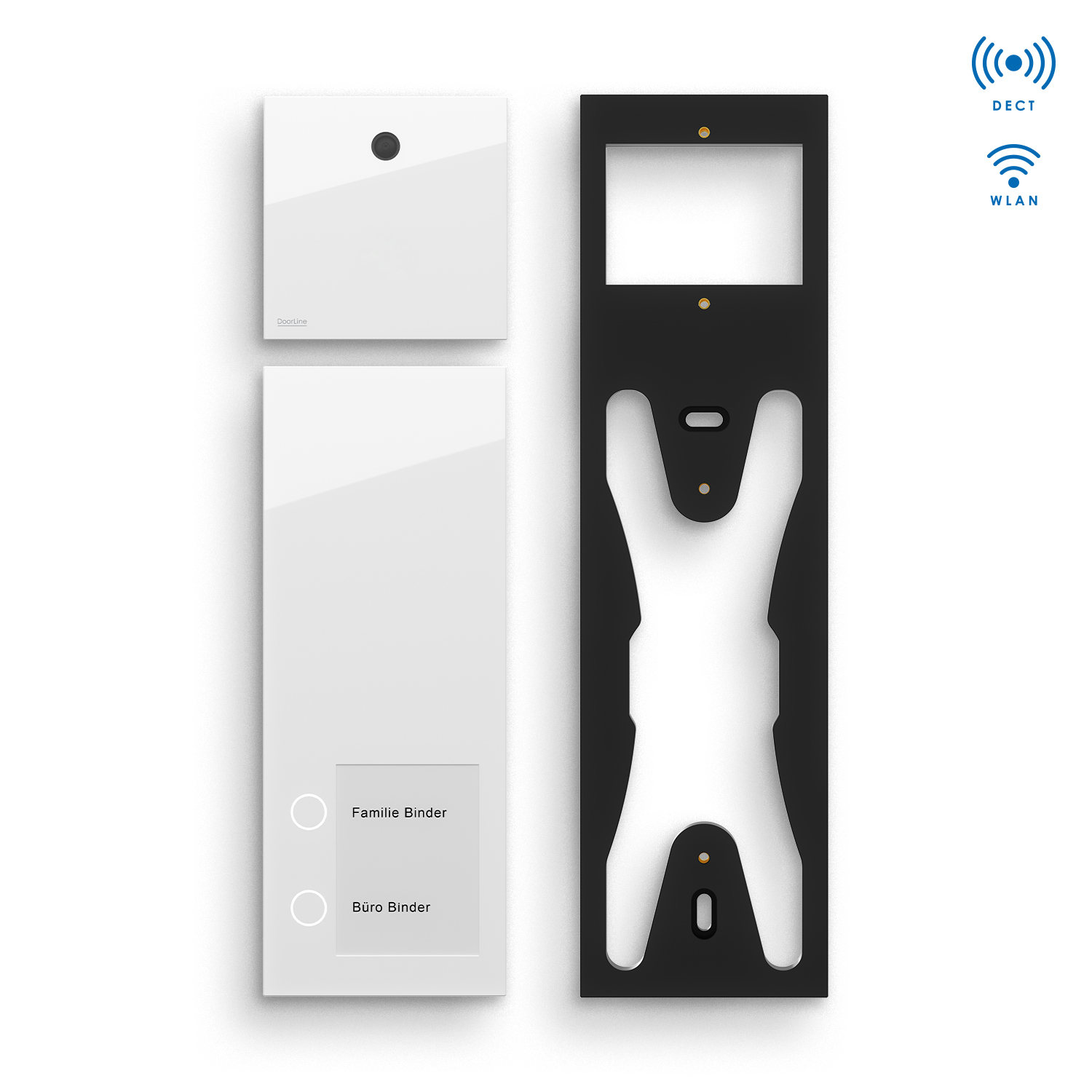 DoorLine Slim DECT + Cam Set - weiß/schwarz