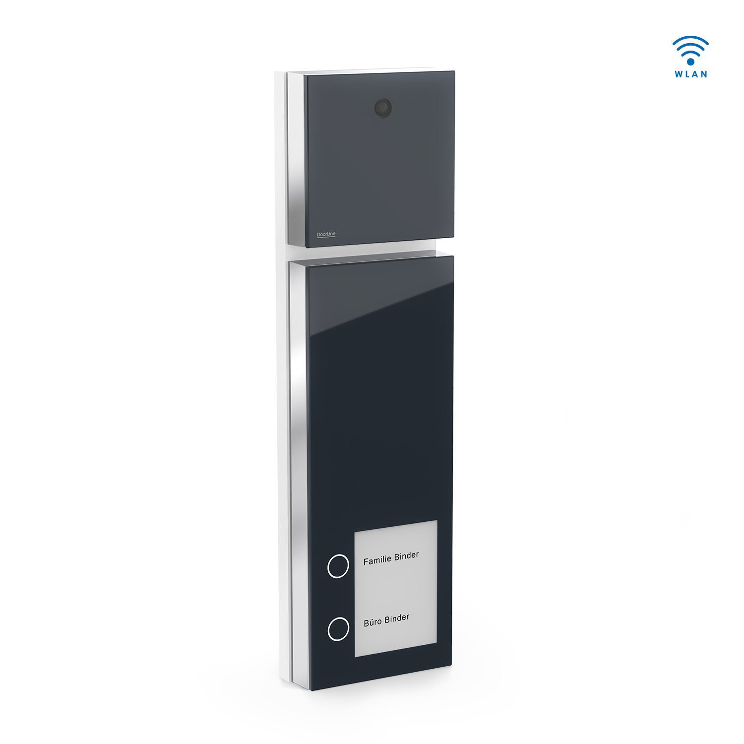 DoorLine Slim und Cam Set Türsprechanlage in Anthrazit Seitenansicht