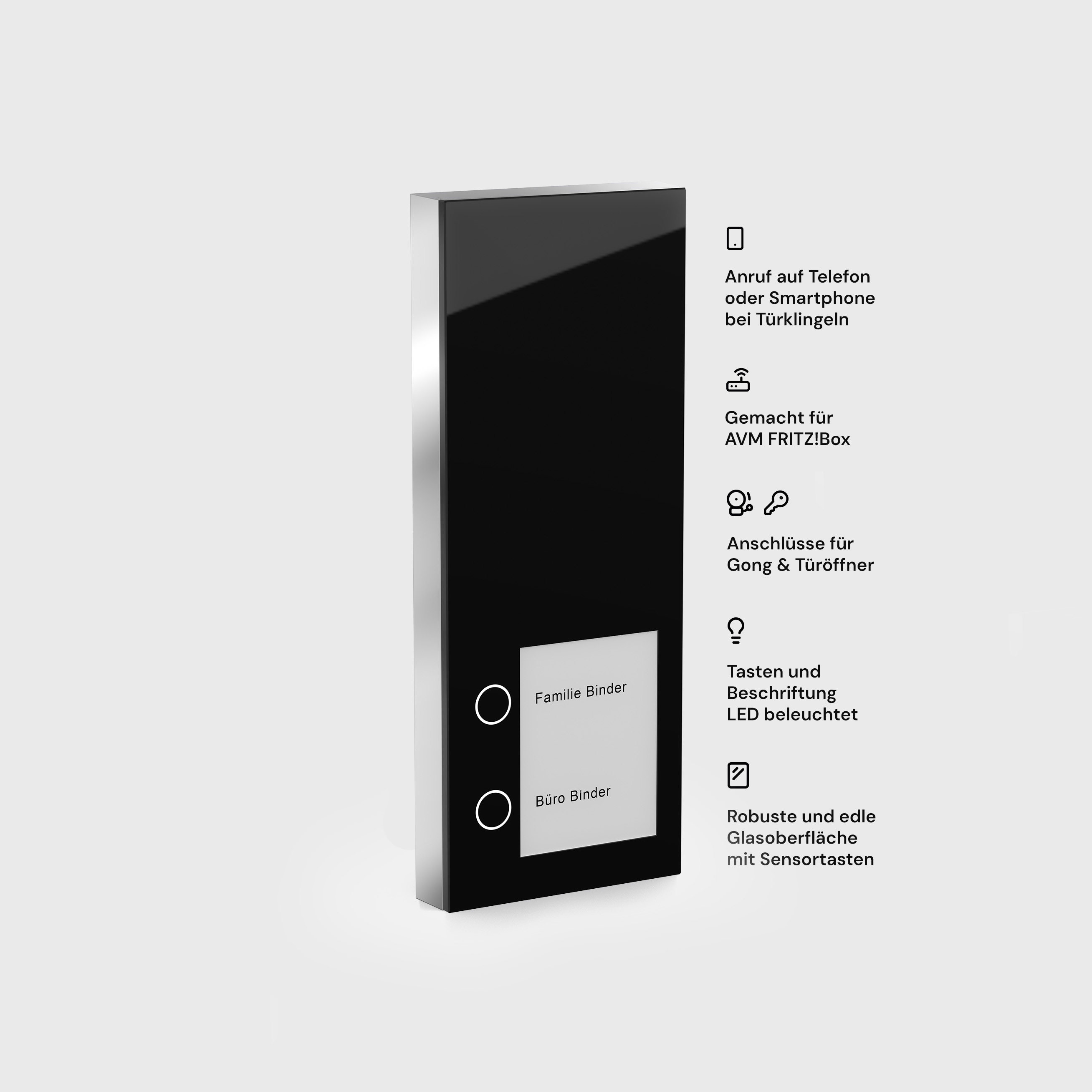 DoorLine Slim Türsprechanlage - schwarz