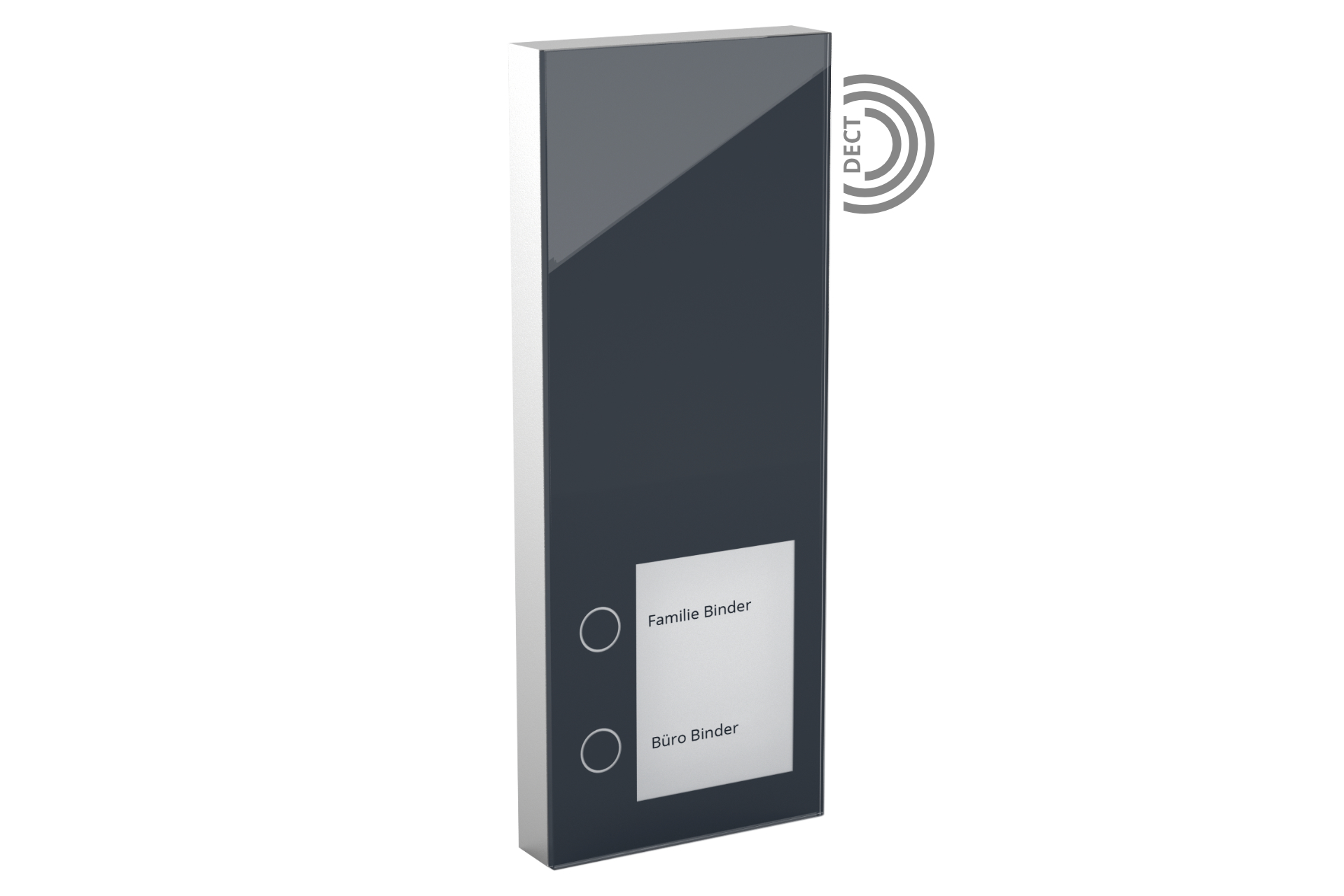 DoorLine Slim DECT | Funk-Türsprechanlage für DECT-Router | FRITZ!Box | 2 Taster | Rufweiterleitung |