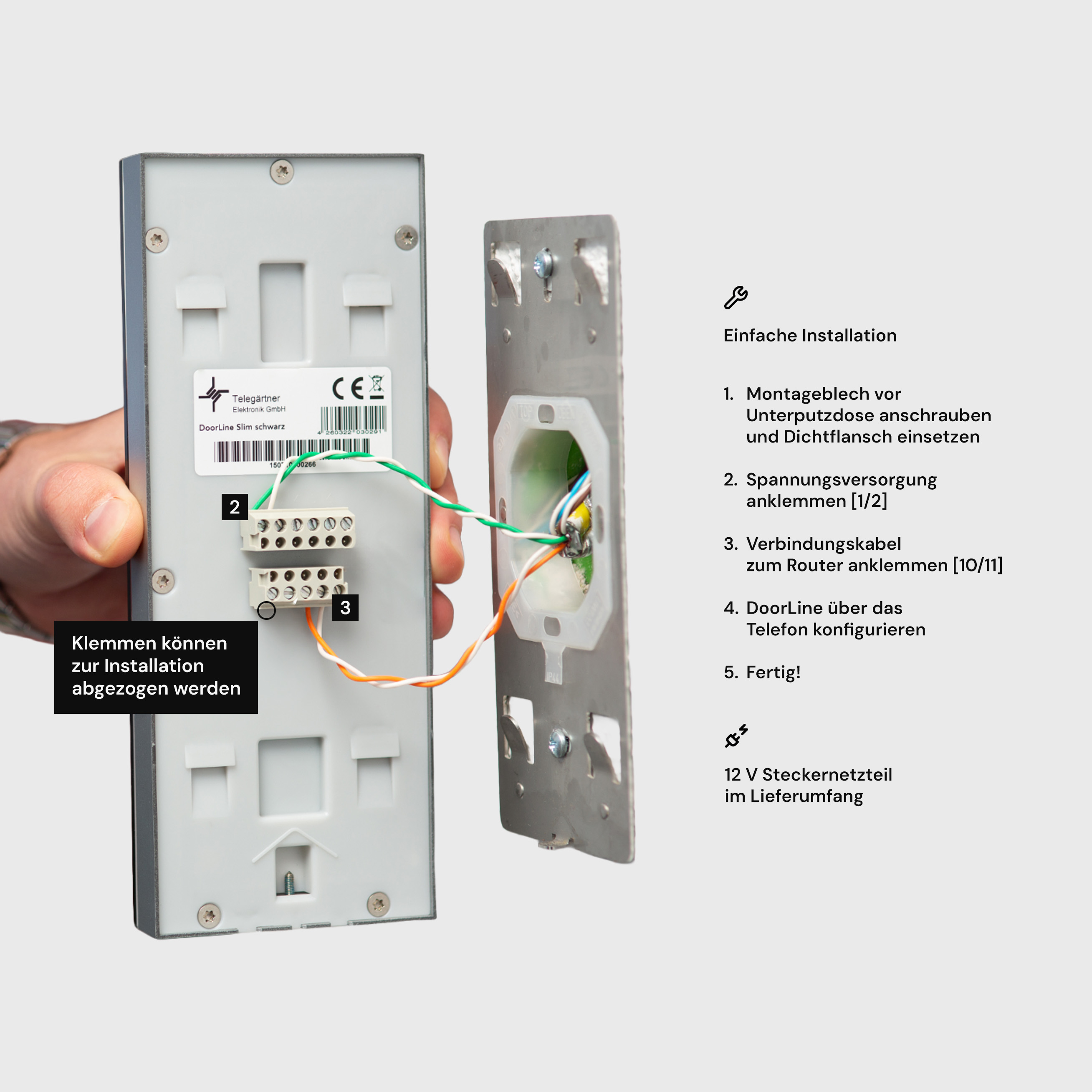 DoorLine Slim Türsprechanlage - weiß