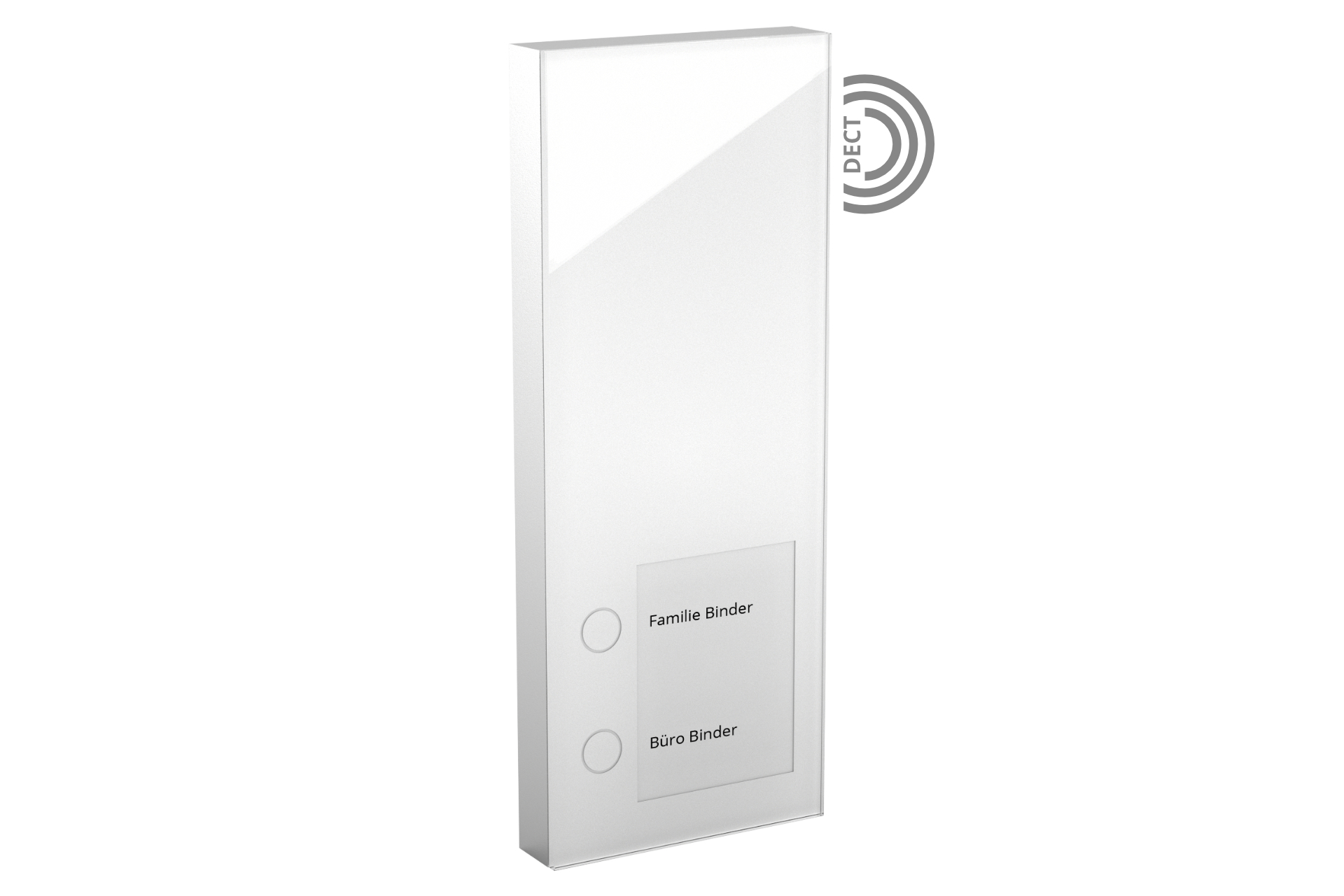 DoorLine Slim DECT | Funk-Türsprechanlage für DECT-Router | FRITZ!Box | 2 Taster | Rufweiterleitung |