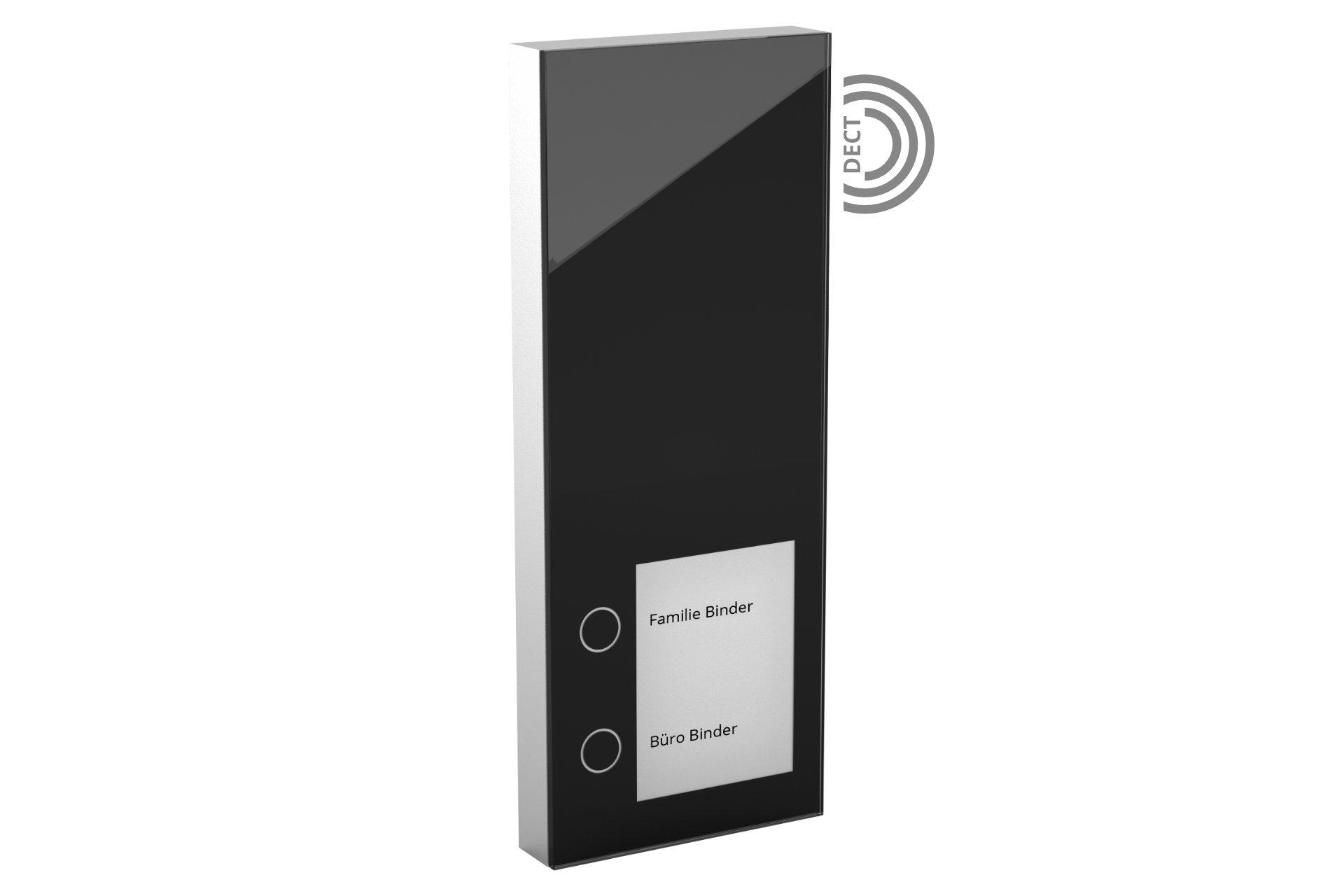 DoorLine Slim DECT | Funk-Türsprechanlage für DECT-Router | FRITZ!Box | 2 Taster | Rufweiterleitung |