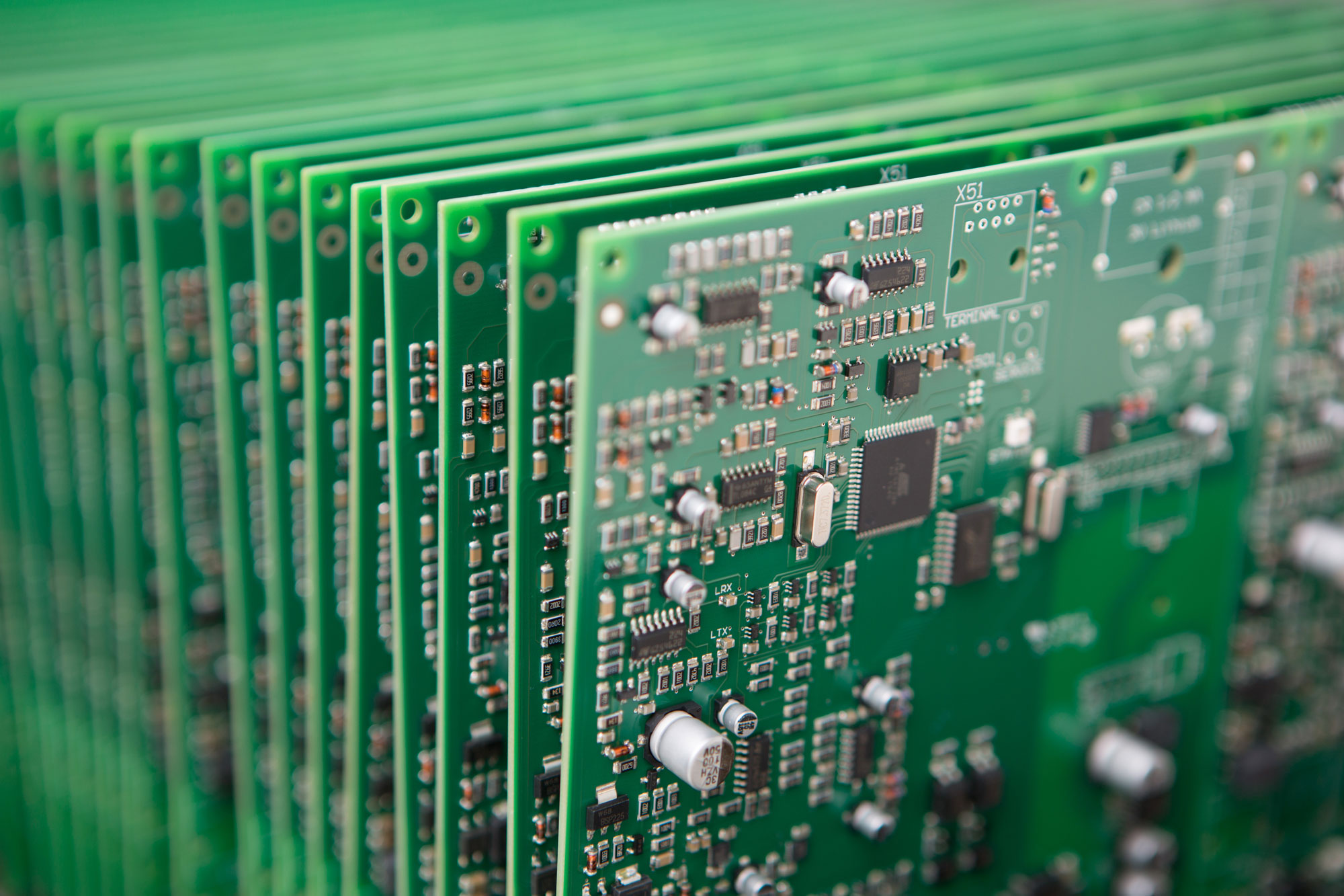 DoorLine Platinen aufgereiht